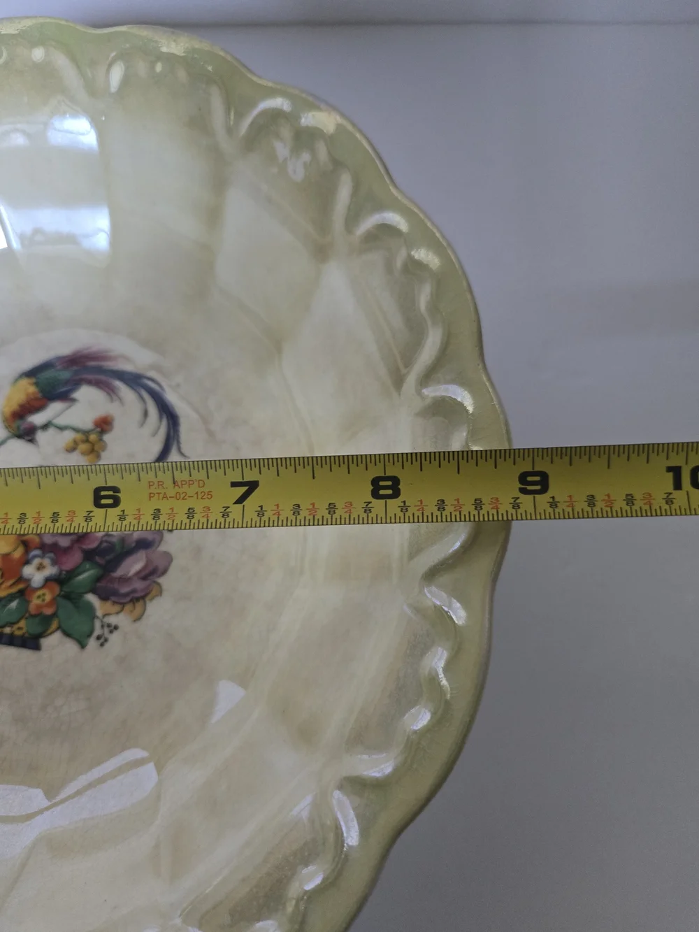 ANTIQUE/VTG 1920s Homer Laughlin Bird of Paradise Swirl Lusterware Serving Bowl